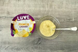 Plantaardige yoghurt van lupine, van het Duitse merk Luve.